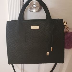 Kate Spade black snakeskin print bag